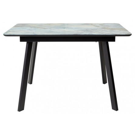 Стол АРУБА 120 нераздвижной МАГЕЛЛАН, стекло/ ЧЕРНЫЙ каркас М-City