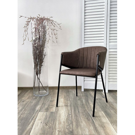 Стул DILL RU-05 коричневый винтаж/ черный каркас, М-City