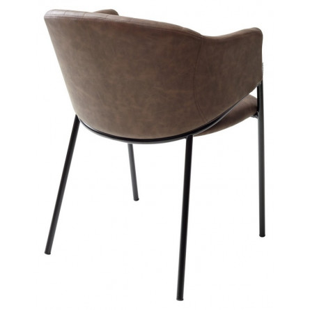 Стул DILL RU-05 коричневый винтаж/ черный каркас, М-City