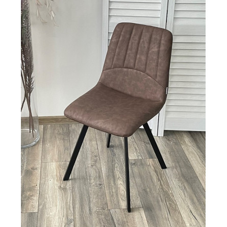 Стул ASHTON RU-05 коричневый винтаж/ черный каркас М-City