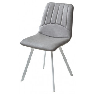 Стул ASHTON RU-07 серая сталь/ белый каркас М-City