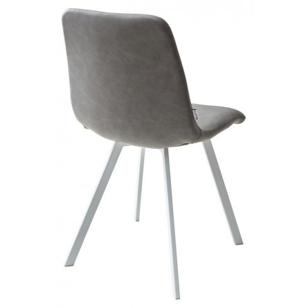 Стул ASHTON RU-07 серая сталь/ белый каркас М-City