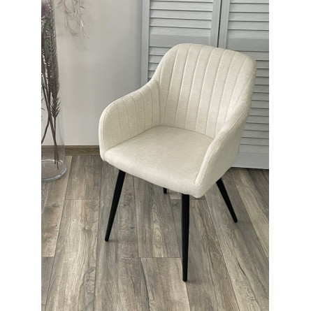 Стул BRANDY WZ2042-01 молочный фактурный велюр / черный каркас М-City