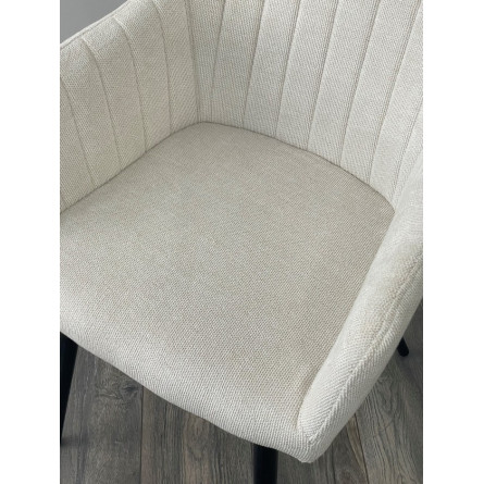 Стул BRANDY WZ2042-01 молочный фактурный велюр / черный каркас М-City