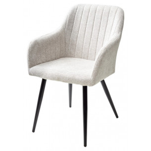 Стул BRANDY WZ2042-02 светло-бежевый фактурный велюр / черный каркас М-City