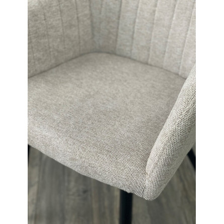 Стул BRANDY WZ2042-02 светло-бежевый фактурный велюр / черный каркас М-City