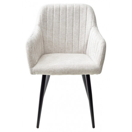 Стул BRANDY WZ2042-02 светло-бежевый фактурный велюр / черный каркас М-City