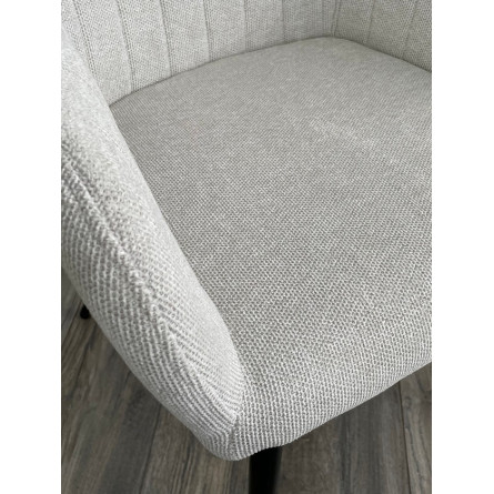 Стул BRANDY WZ2042-18 белая галька, фактурный велюр/ черный каркас М-City