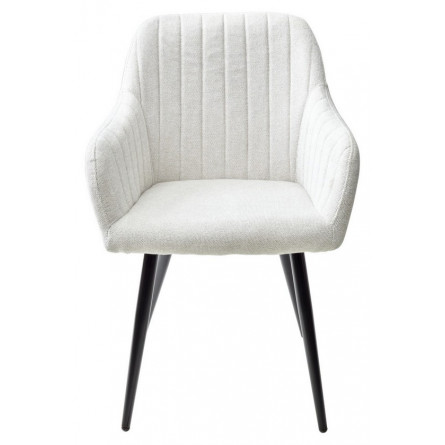 Стул BRANDY WZ2042-18 белая галька, фактурный велюр/ черный каркас М-City