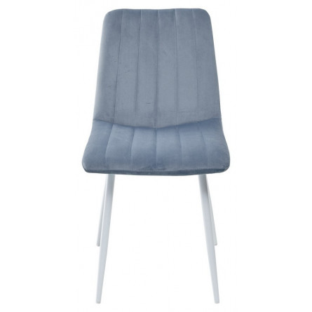 Стул DUBLIN G108-56 пудровый синий, велюр / белый каркас М-City