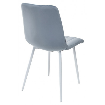 Стул DUBLIN G108-56 пудровый синий, велюр / белый каркас М-City