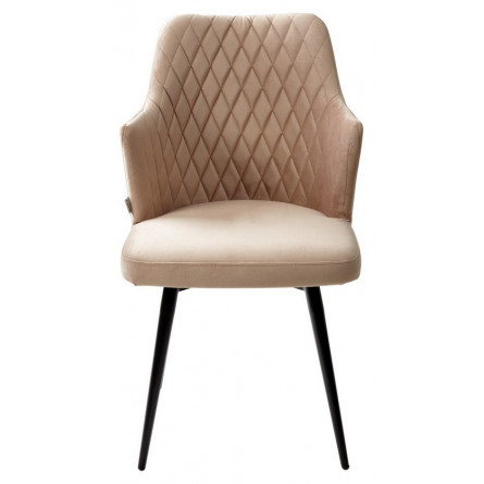 Стул HERMAN 360 град. БЕЖЕВЫЙ 5, велюр / черный каркас М-City