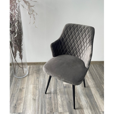 Стул HERMAN 360 град. ГРАФИТ 14, велюр / черный каркас М-City