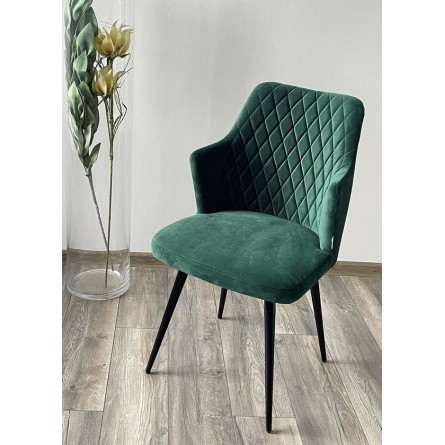 Стул HERMAN 360 град. ЗЕЛЕНЫЙ 19, велюр / черный каркас М-City