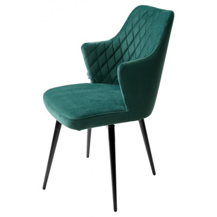 Стул HERMAN 360 град. ЗЕЛЕНЫЙ 19, велюр / черный каркас М-City