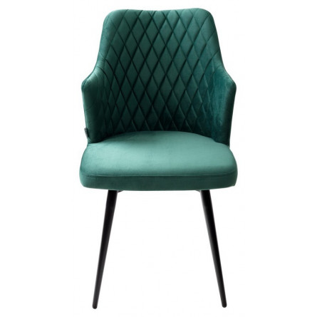 Стул HERMAN 360 град. ЗЕЛЕНЫЙ 19, велюр / черный каркас М-City