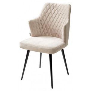 Стул HERMAN 360 град. ЛАТТЕ 25, велюр / черный каркас М-City