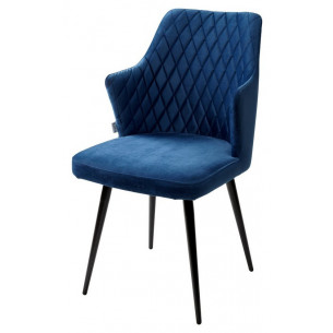 Стул HERMAN 360 град. СИНИЙ 29, велюр / черный каркас М-City