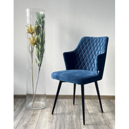 Стул HERMAN 360 град. СИНИЙ 29, велюр / черный каркас М-City
