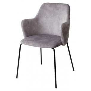 Стул AMARETTO VT5001-7 античный светло-серый, велюр без пальчикового эффекта / черный каркас, М-City