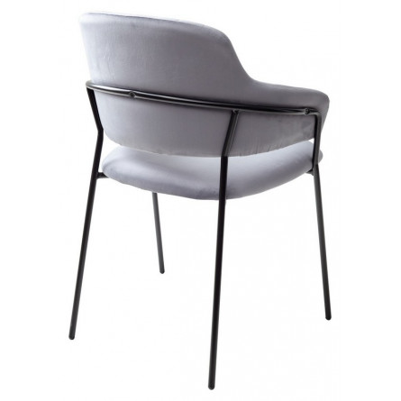 Стул ЛОТОС, цвет H-14 Серый, велюр / черный каркас М-City