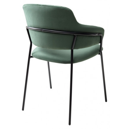 Стул ЛОТОС, цвет H-30 Изумрудный, велюр / черный каркас М-City