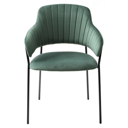 Стул ЛОТОС, цвет H-30 Изумрудный, велюр / черный каркас М-City
