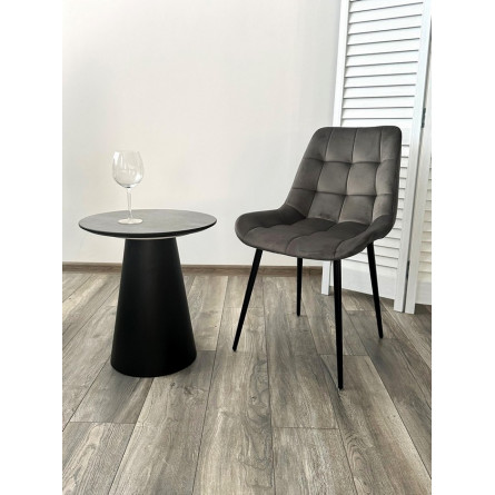 Стул ХОФМАН, цвет H-18 Графитовый, велюр / черный каркас М-City