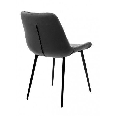 Стул ХОФМАН, цвет H-18 Графитовый, велюр / черный каркас М-City