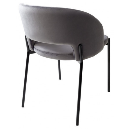 Стул AGNES BLUVEL-14 серый, черный каркас М-City