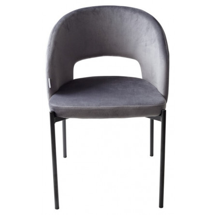 Стул AGNES BLUVEL-14 серый, черный каркас М-City