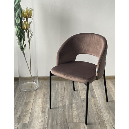 Стул AGNES BLUVEL-38 латте, черный каркас М-City