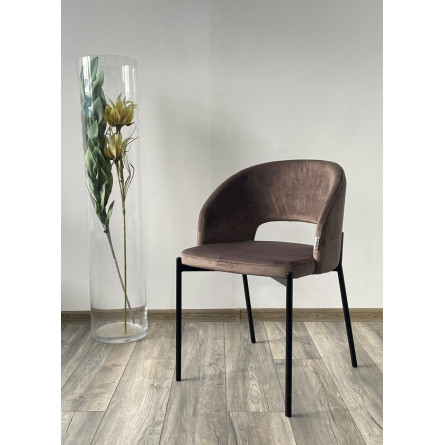 Стул AGNES BLUVEL-38 латте, черный каркас М-City