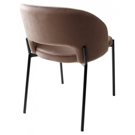 Стул AGNES BLUVEL-38 латте, черный каркас М-City