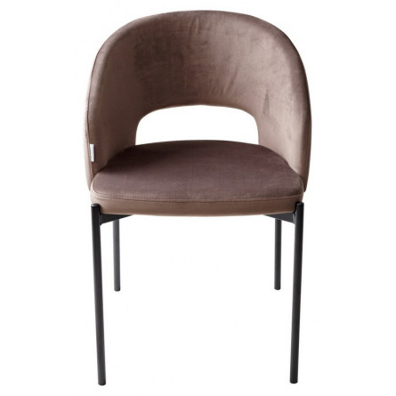 Стул AGNES BLUVEL-38 латте, черный каркас М-City