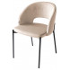 Стул AGNES BLUVEL-40 бежевый, черный каркас М-City