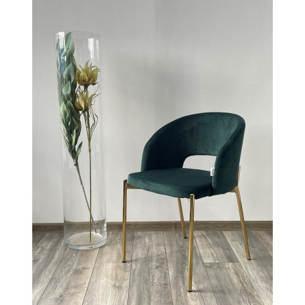 Стул AGNES BLUVEL-78 зеленый, золотой каркас М-City