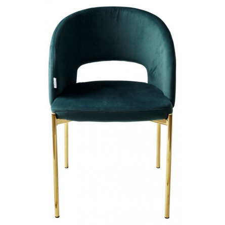 Стул AGNES BLUVEL-78 зеленый, золотой каркас М-City
