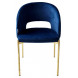 Стул AGNES BLUVEL-86 NAVY BLUE, золотой каркас М-City Стул AGNES BLUVEL-86 NAVY BLUE, золотой каркас М-City