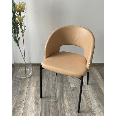 Стул AGNES PUA-20 латте, PU, черный каркас М-City