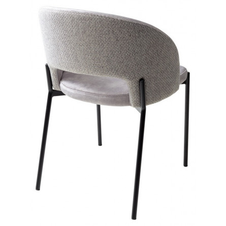 Стул AGNES PK6015-03 (VBP203) античный серебристо-серый / TRF-08 теплый серый, черный каркас М-City