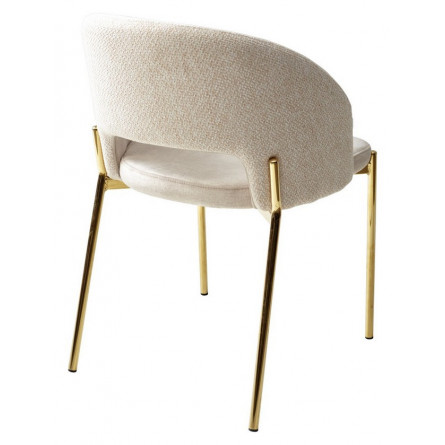 Стул AGNES PK6015-06 (VBP206) античный светло-бежевый / TRF-11 светло-бежевый, золотой каркас М-City