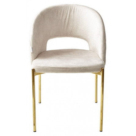 Стул AGNES PK6015-06 (VBP206) античный светло-бежевый / TRF-11 светло-бежевый, золотой каркас М-City
