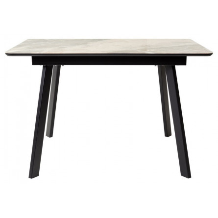 Стол АРУБА 140 нераздвижной КАТАЛОНИЯ, стекло/ ЧЕРНЫЙ каркас М-City