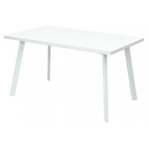 Стол ФИН 120 Белый, стекло/ Белый каркас М-City