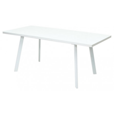 Стол ФИН 120 Белый, стекло/ Белый каркас М-City