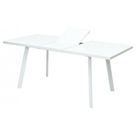 Стол ФИН 120 Белый, стекло/ Белый каркас М-City