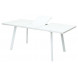 Стол ФИН 120 Белый, стекло/ Белый каркас М-City Стол ФИН 120 Белый, стекло/ Белый каркас М-City