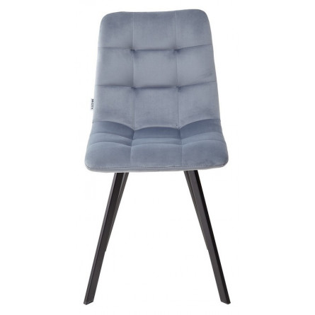 Стул CHILLI SQUARE BLUVEL-06 серо-голубой, велюр / черный каркас М-City