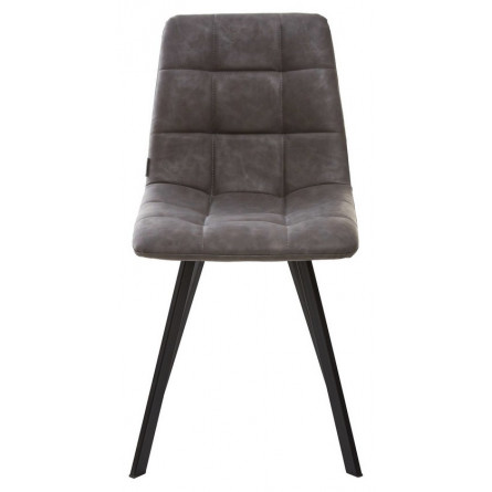 Стул CHILLI SQUARE RU-07 серая сталь, PU / черный каркас М-City